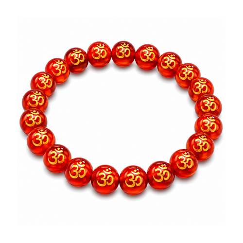 Natural Red Agate OM Bracelet