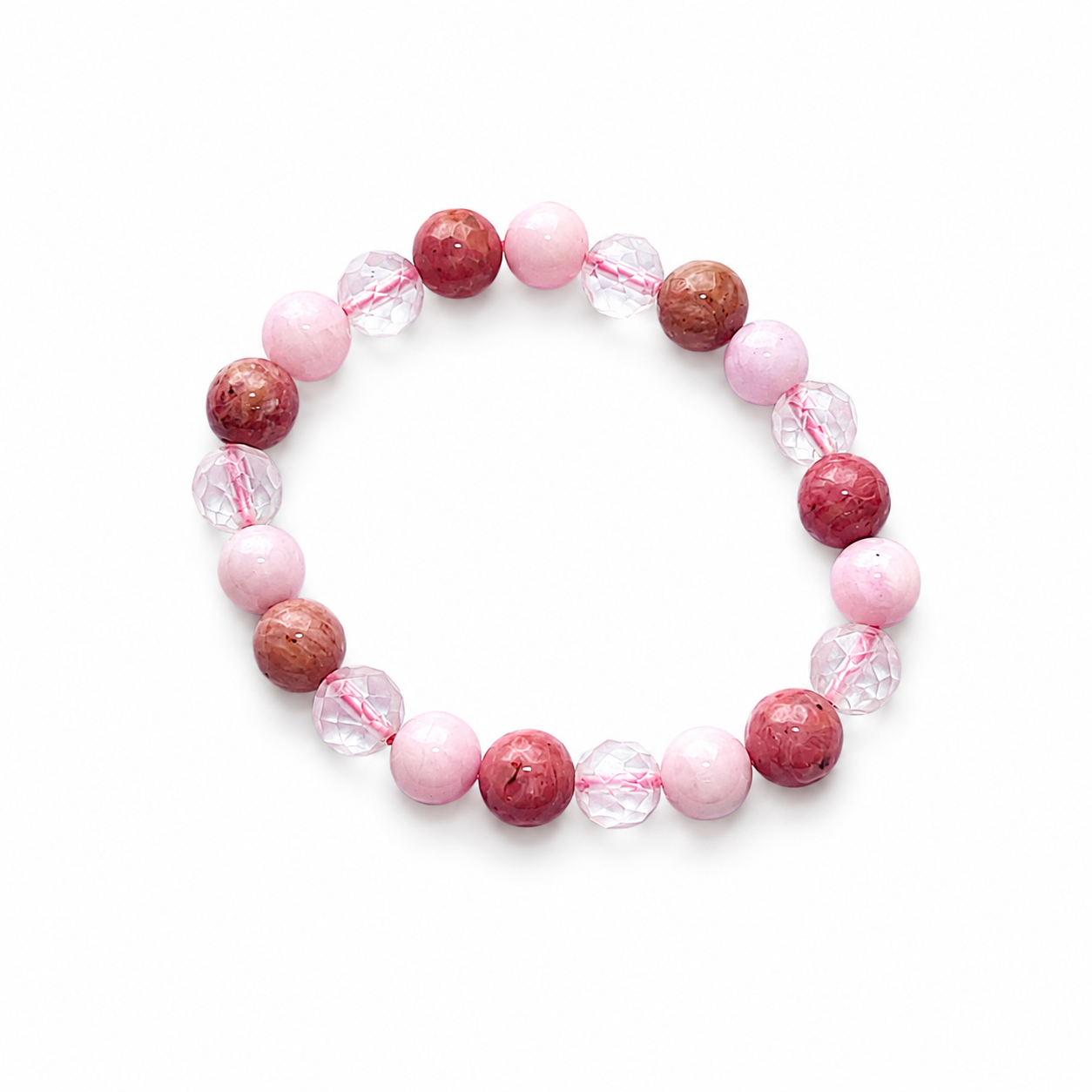 Natural Love Healing Bracelet | Rose Quartz, Kunzite & Rhodochrosite