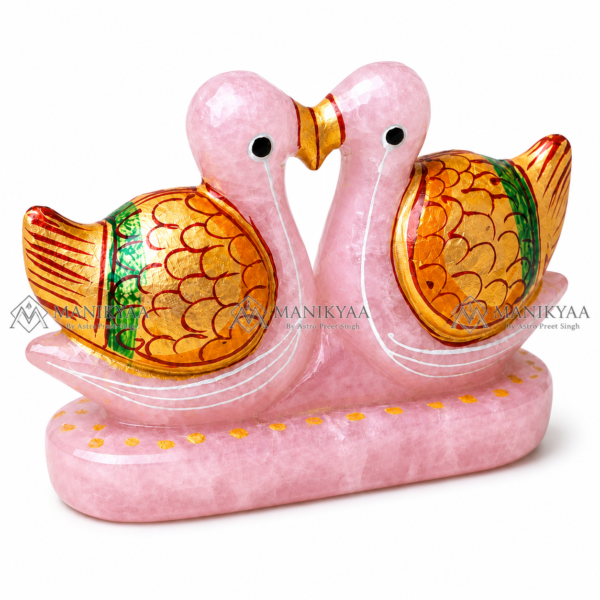 Rose Quartz Love Duck Pair for Relationship & Harmony