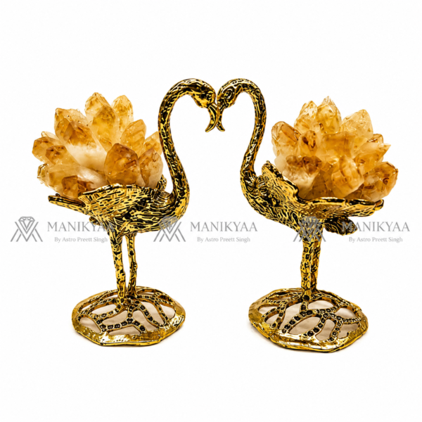Citrine Bird Cluster Sculpture for Wealth & Business Growth