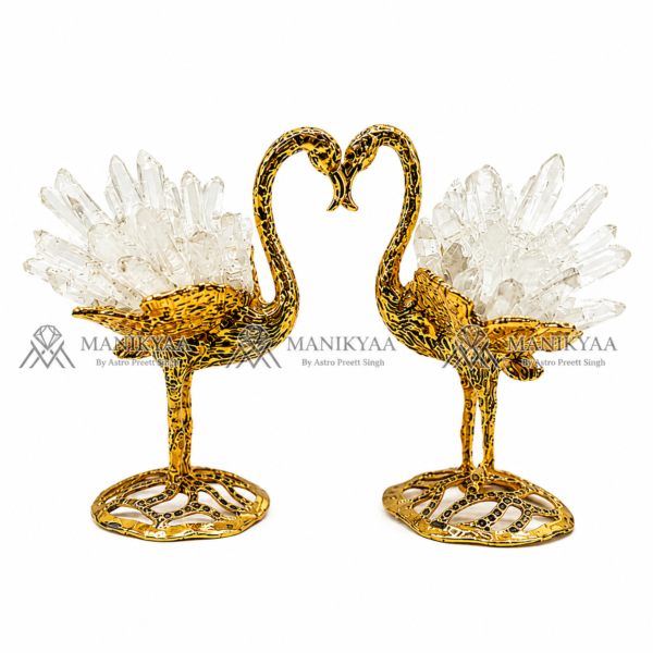 Clear Quartz Bird Cluster Sculpture for Peace and Balance