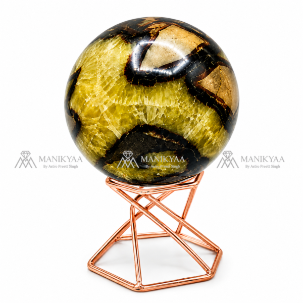 Natural Septarian Sphere | Energised Grounding Crystal with Stand