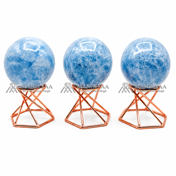 Natural Celestite Sphere | Energised Crystal Sphere with Stand
