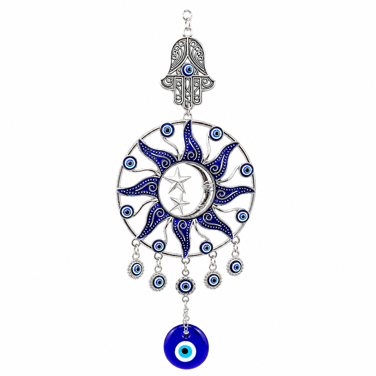 After ordering any product (Turkish Evil Eye Hanging Hamsa Protection) our team will reach out to you and share the ‘HD Video, complete details, jewellery size and designs’ of the product. If you don’t like, money will be refunded within 4 – 6 business days at your bank account. “Easy Shopping ~ Your Trust is Our Priority” Estimate Delivery Time: Across India: 5 – 8 Business Days | Safe and Secure Shipping Outside India: 7 – 12 Business Days | Safe and Secure International Shipping